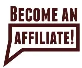 The words become an affiliate with the word affiliate in a speech bubble on a white background